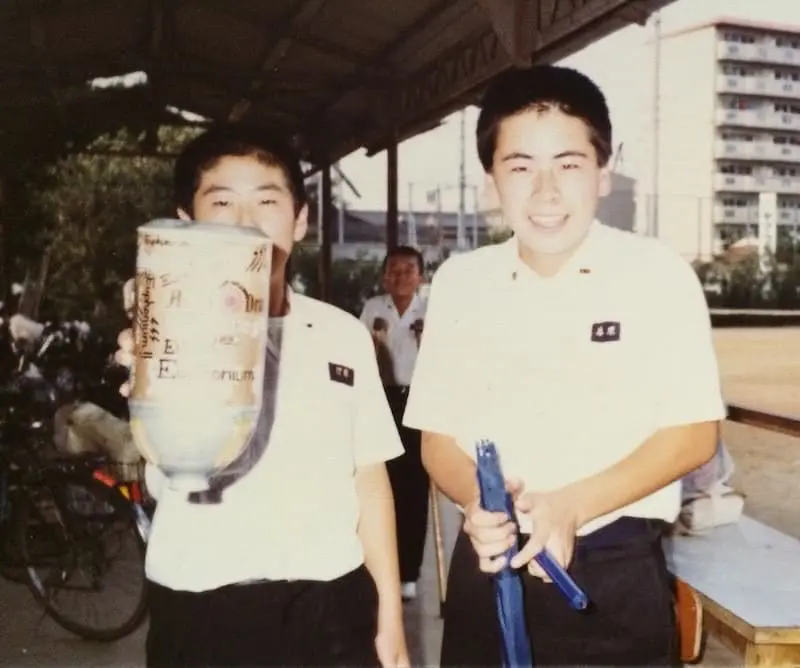 同楽器の先輩との写真